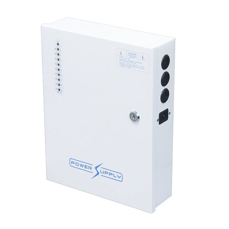  9 outputs, 12VDC, 10A, 1pc 20Ah battery (excluded)