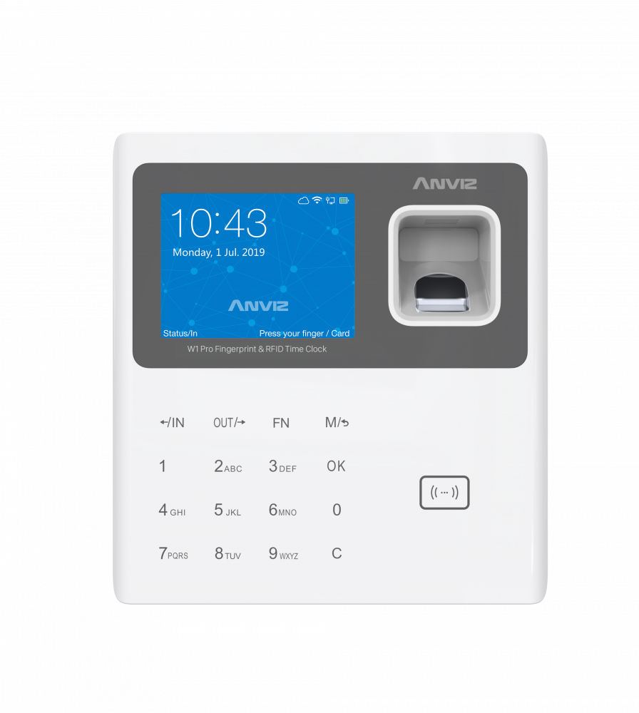 Terminal de Control de Presencia ANVIZ W1Pro  Biométrico, teclado , 125KHz