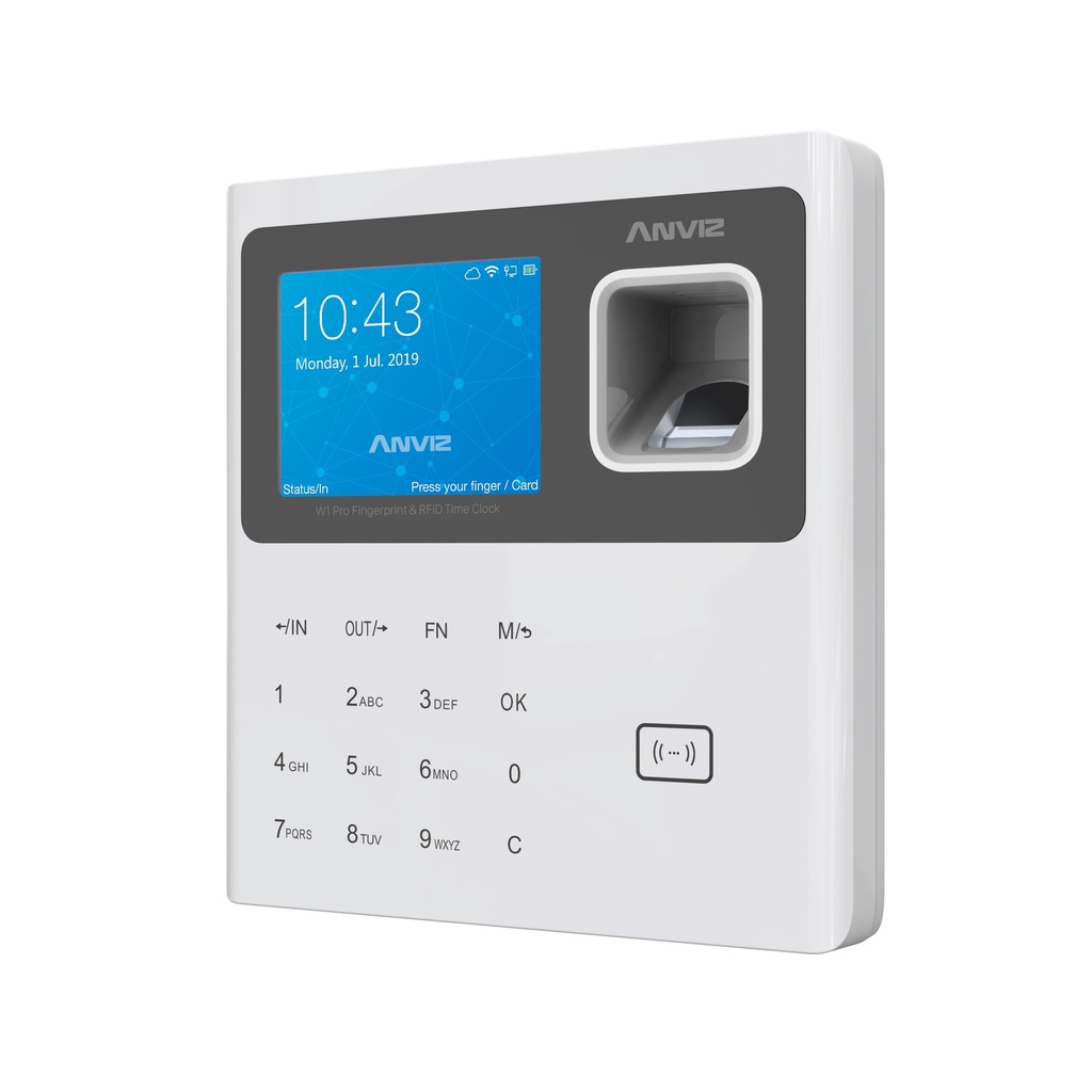 Terminal de Control de Presencia ANVIZ W1Pro  Biométrico, teclado , 125KHz
