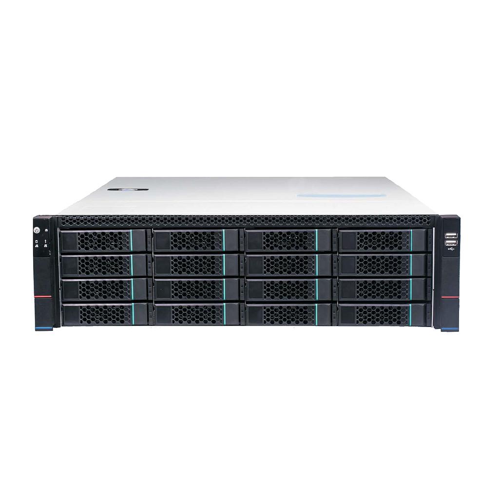 Servidor All In One 16HDD 3.5" 2HDD 2.5"  Control PTZ 4 ranuras memoria 2 puertos Gigabit Expansor SAS Fuente TVT