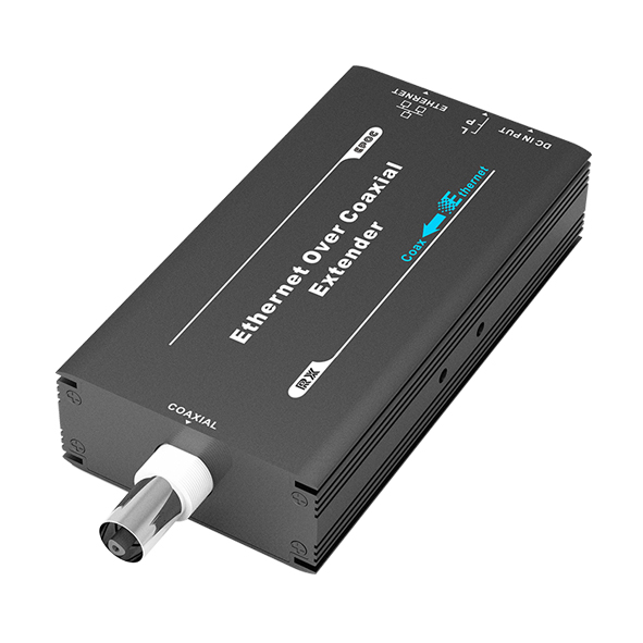 Receptor Extensor alimentación y Ethernet a través de un solo cable coaxial