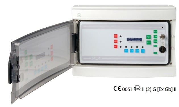 Panel de control de gas de 4 canales, de triple umbral, basado en un microprocesador