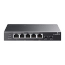 Switch esclavo alimentando desde otro dispositivo POE (no incluido) Gigabit sobremesa no gestionable 5 puertos 1 puerto PoE++ de entrada y 4 puertos PoE+ de salida
