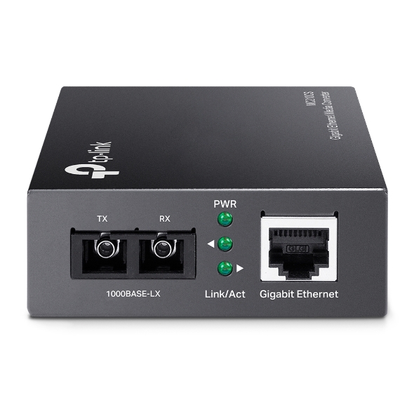 Convertidor de medios monomodo Gigabit 15km