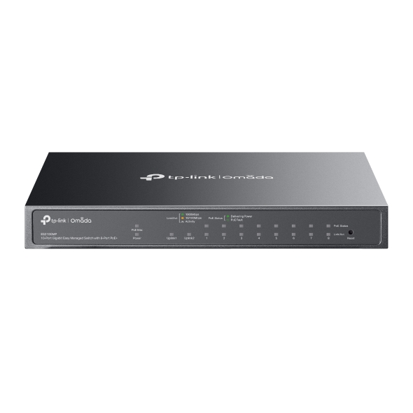 Switch Omada Easy Gestionable 10 Puertos Gigabit 8 Puertos PoE+