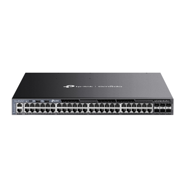 Switch Gestionable Omada L3 Stackable 48 puertos Gigabit PoE+ y 6 puertos a 10GB