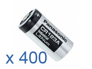 Pila de Litio Panasonic Lithium CR-123PE-Box (Caja 400 unidades)