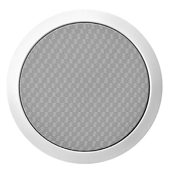 Altavoz de techo completo. Potencia: 10W, 100V, (diámetro 20 cm), diseñado para operar a altos
niveles acústicos y el mínimo consumo. La alta eficiencia de banda ancha real asegura la mejor
comprensión de los mensajes verbales. Sus parámetros han sido cuidadosamente seleccionados
para cumplir con las aplicaciones de falso techo, tanto a una distancia estándar como a una