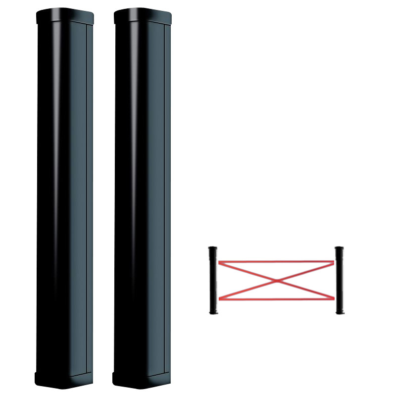 Barrier  a 4 rays 4TX e 4RX, 4 parallel o 16 crossed. Optical Sync. H 150 cm 